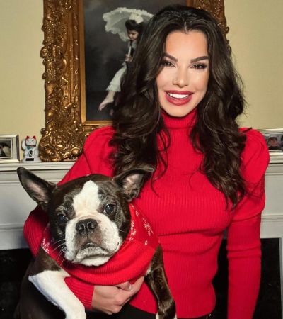 Photo of Kayla Rae Vesce and her cute dog.